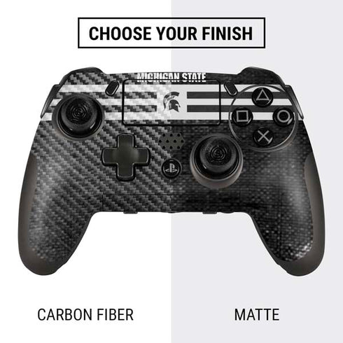 Michigan State University Black and White Stripes PlayStation Scuf Vantage 2 Controller Skin